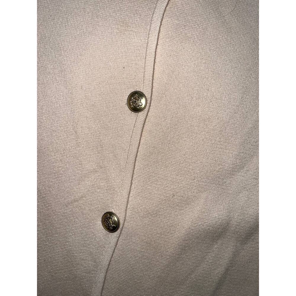 J. Crew Giselle Long Cardigan in Ivory Knitted Cotton Sz Medium A010793 - Picture 7 of 9